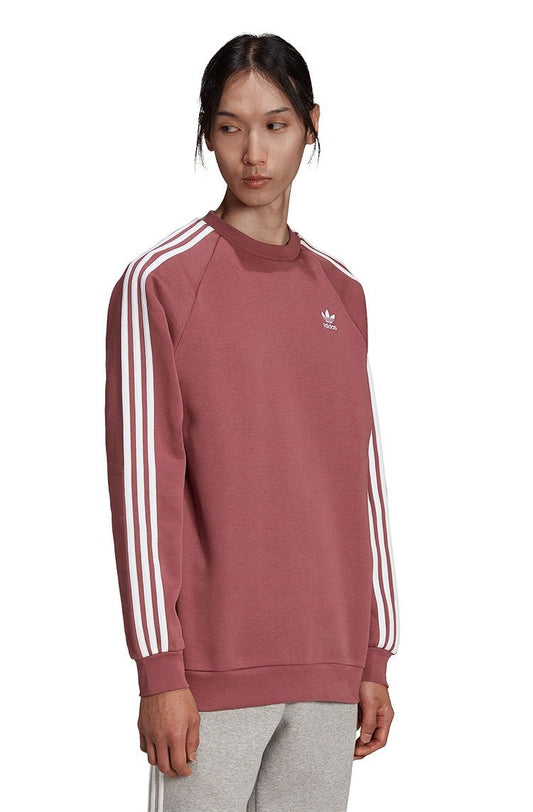 Moletom Adidas 3 Stripes Crewneck Careca Bordo/Branco - NewSkull