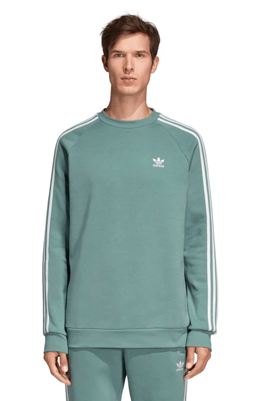 MOLETOM ADIDAS 3 STRIPES CREWNECK CARECA VERDE - NewSkull