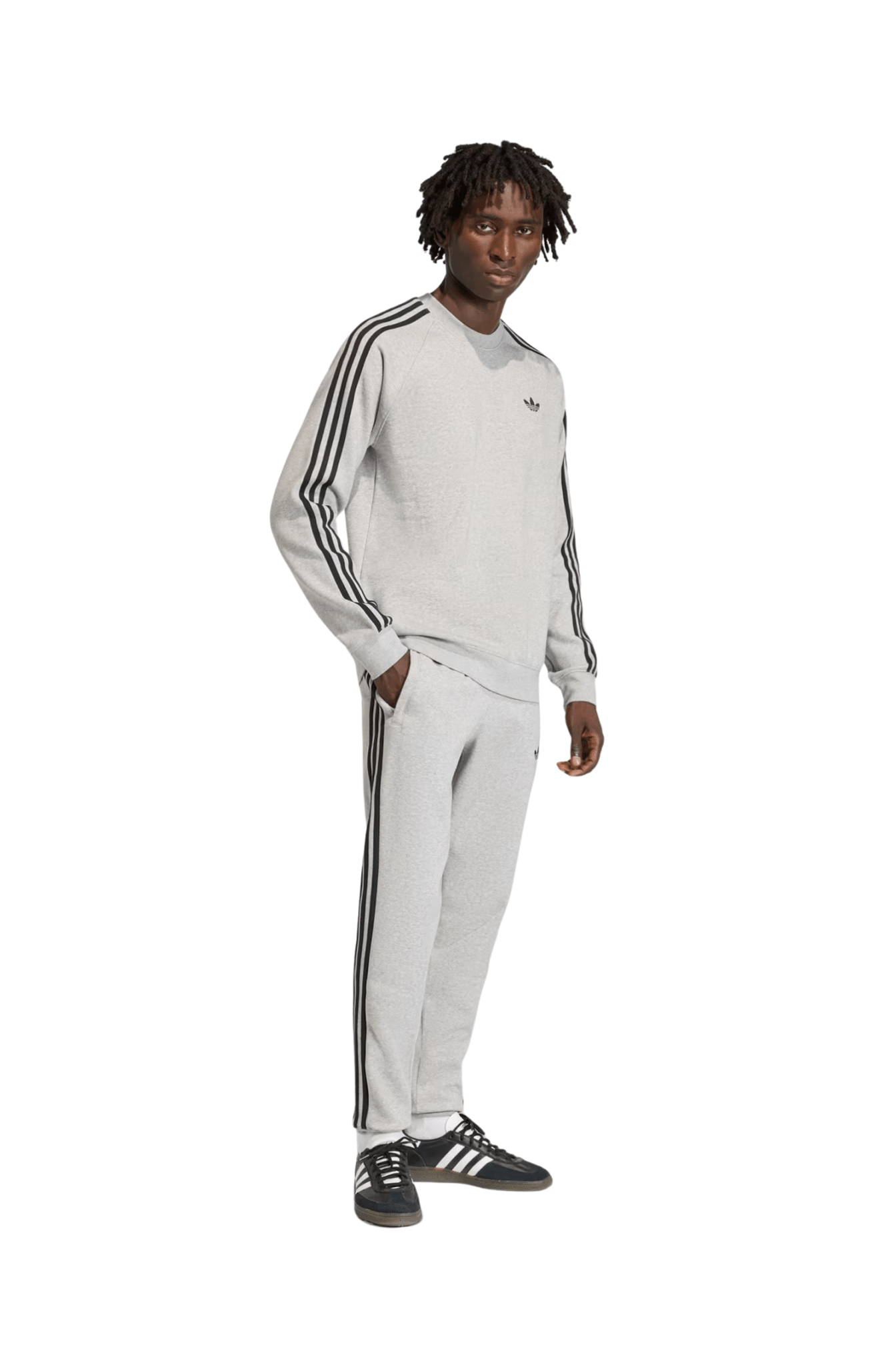 Moletom Adidas Adicolor 3 - Stripes Cinza/Preto - NewSkull