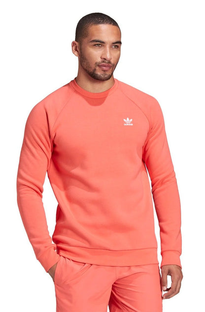 Moletom Adidas Adicolor Essentials Trefoil Crewneck Salmão/Branco - NewSkull