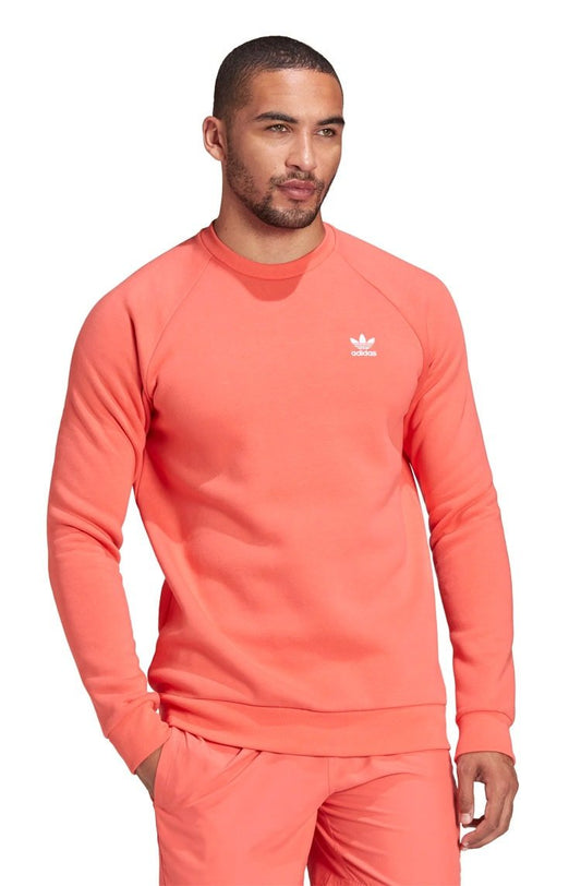 Moletom Adidas Adicolor Essentials Trefoil Crewneck Salmão/Branco - NewSkull