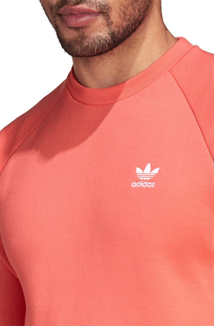 Moletom Adidas Adicolor Essentials Trefoil Crewneck Salmão/Branco - NewSkull