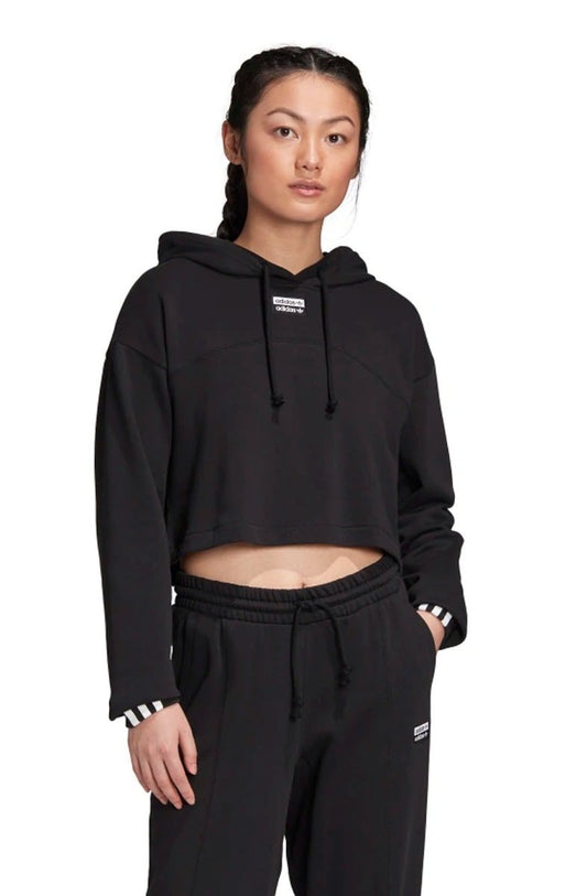 Moletom ADIDAS Capuz Cropped R.Y.V. Feminino Preto - NewSkull