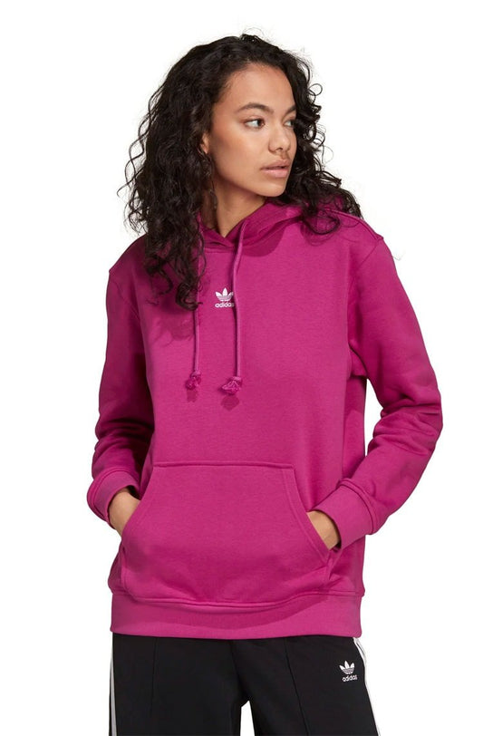 Moletom Adidas Capuz Fleece Adicolor Essentials Rosa/Branco - NewSkull