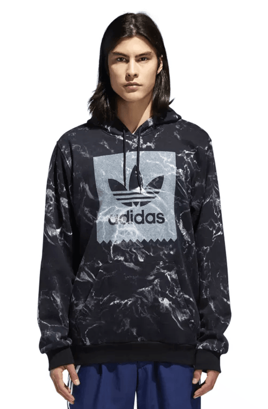 Moletom Adidas Capuz Marble Print Preto - NewSkull