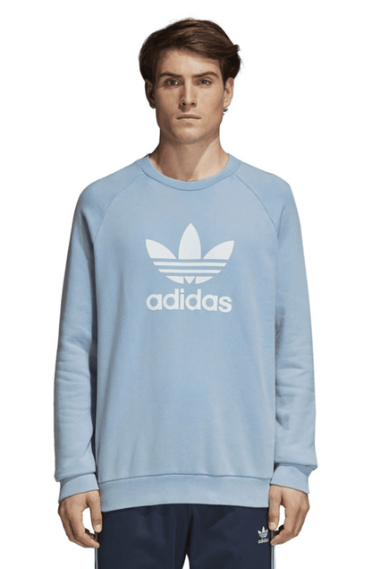 Moletom Adidas Careca Warm - Up Crew Trefoil Azul - NewSkull
