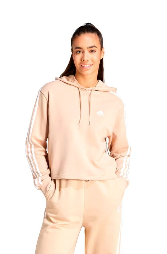 Moletom Adidas French Terry Crop Essentials Bege - NewSkull