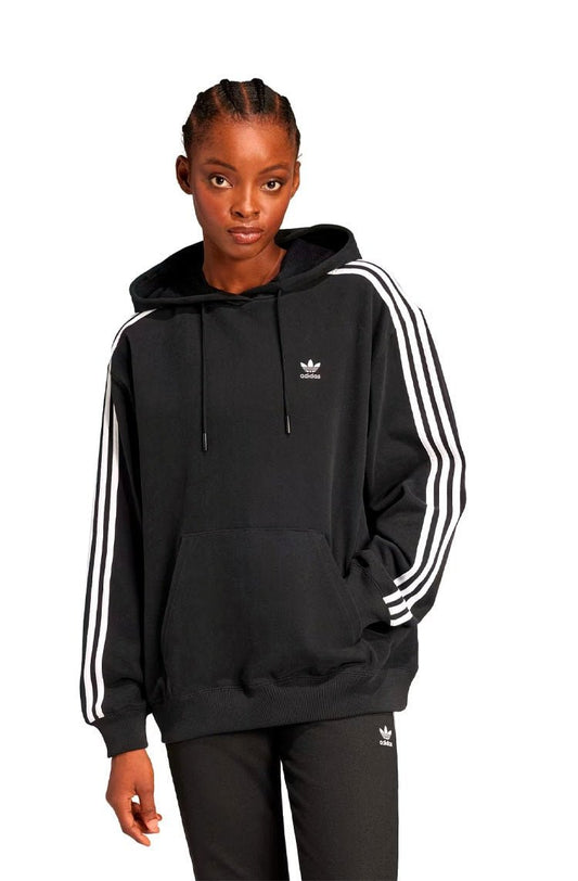Moletom Adidas Loose Adicolor 3 - stripes Preto/Branco - NewSkull
