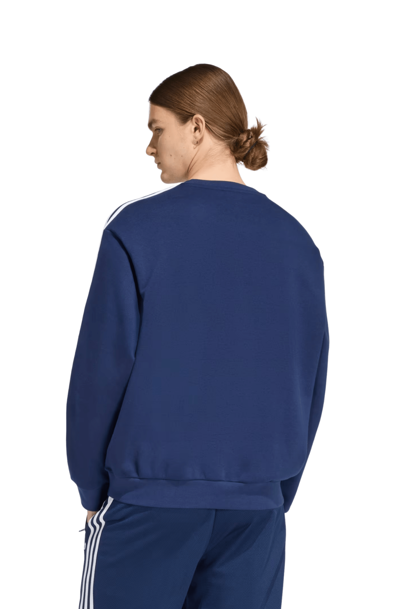 Moletom Adidas Oversized Adicolor 3 - Stripes Azul Marinho/Branco - NewSkull