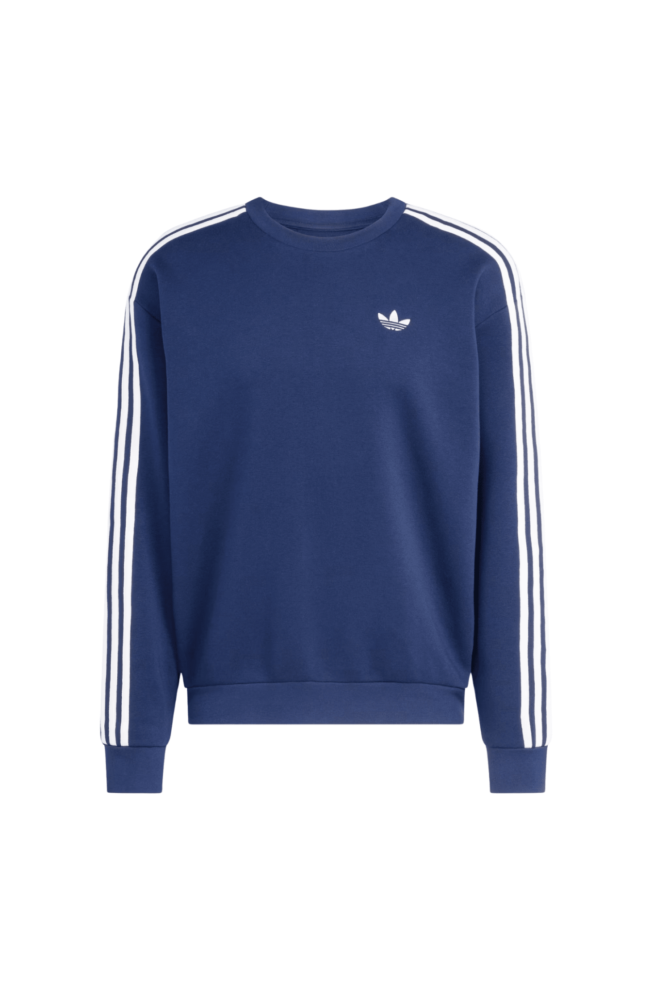 Moletom Adidas Oversized Adicolor 3 - Stripes Azul Marinho/Branco - NewSkull