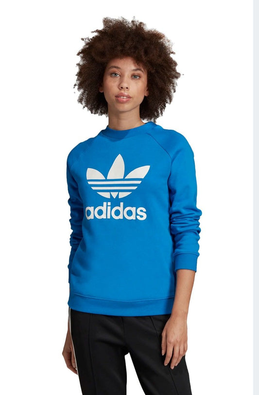 Moletom Adidas Trefoil Careca Femininio Azul - NewSkull