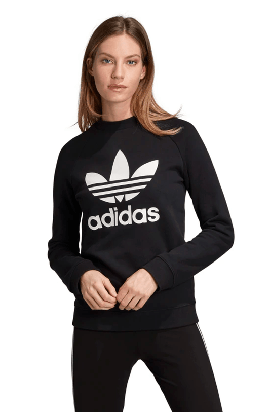 MOLETOM ADIDAS TREFOIL CARECA FEMININO PRETO - NewSkull