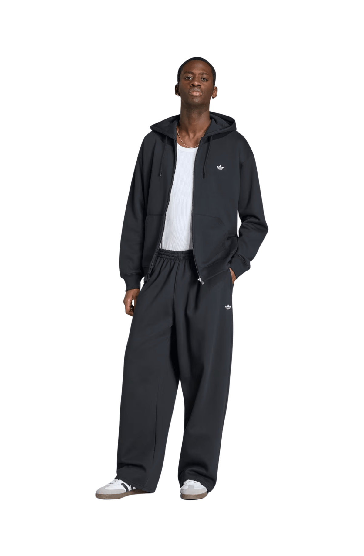 Moletom Adidas Trefoil Essentials Full Zip Hoodie Preto - NewSkull