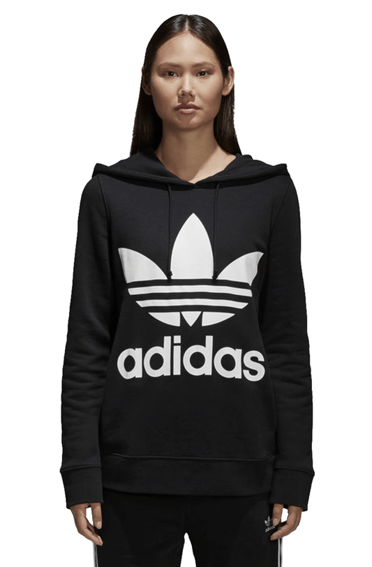 Moletom Adidas Trefoil Hoodie Feminino Preto/Branco - NewSkull