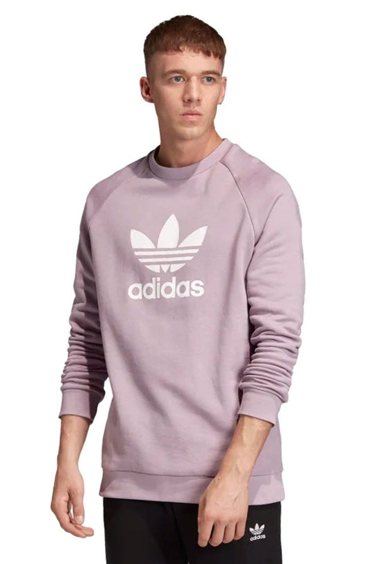 Moletom Adidas Trefoil warm - up Crew Careca Roxo - NewSkull