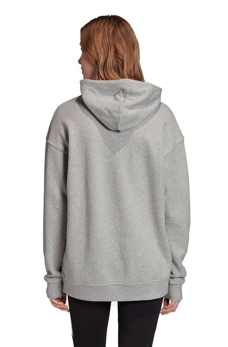Moletom Adidas Trefol Capuz Feminino Cinza/Branco - NewSkull