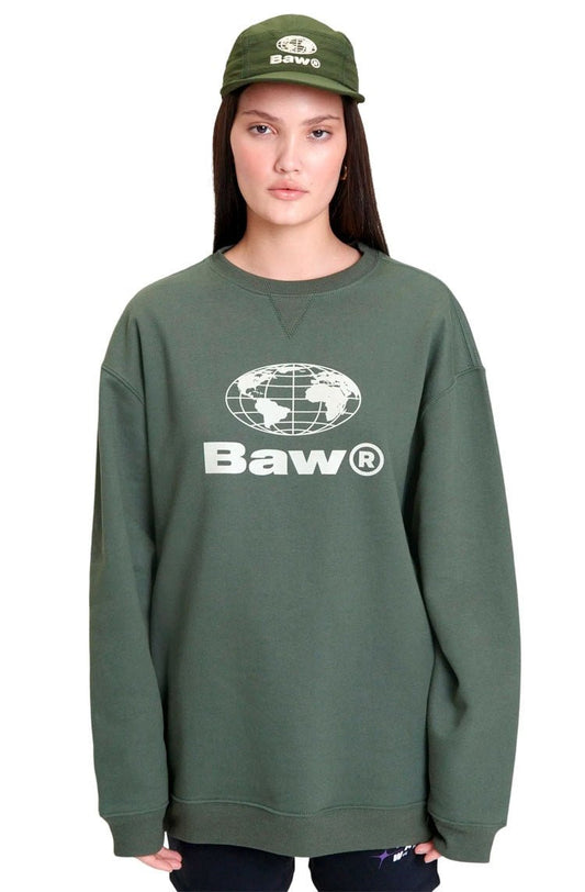 Moletom Baw World Verde Militar - NewSkull