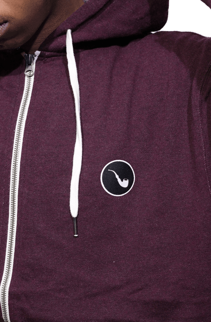 Moletom Blaze Zipper Patch Bordo - NewSkull