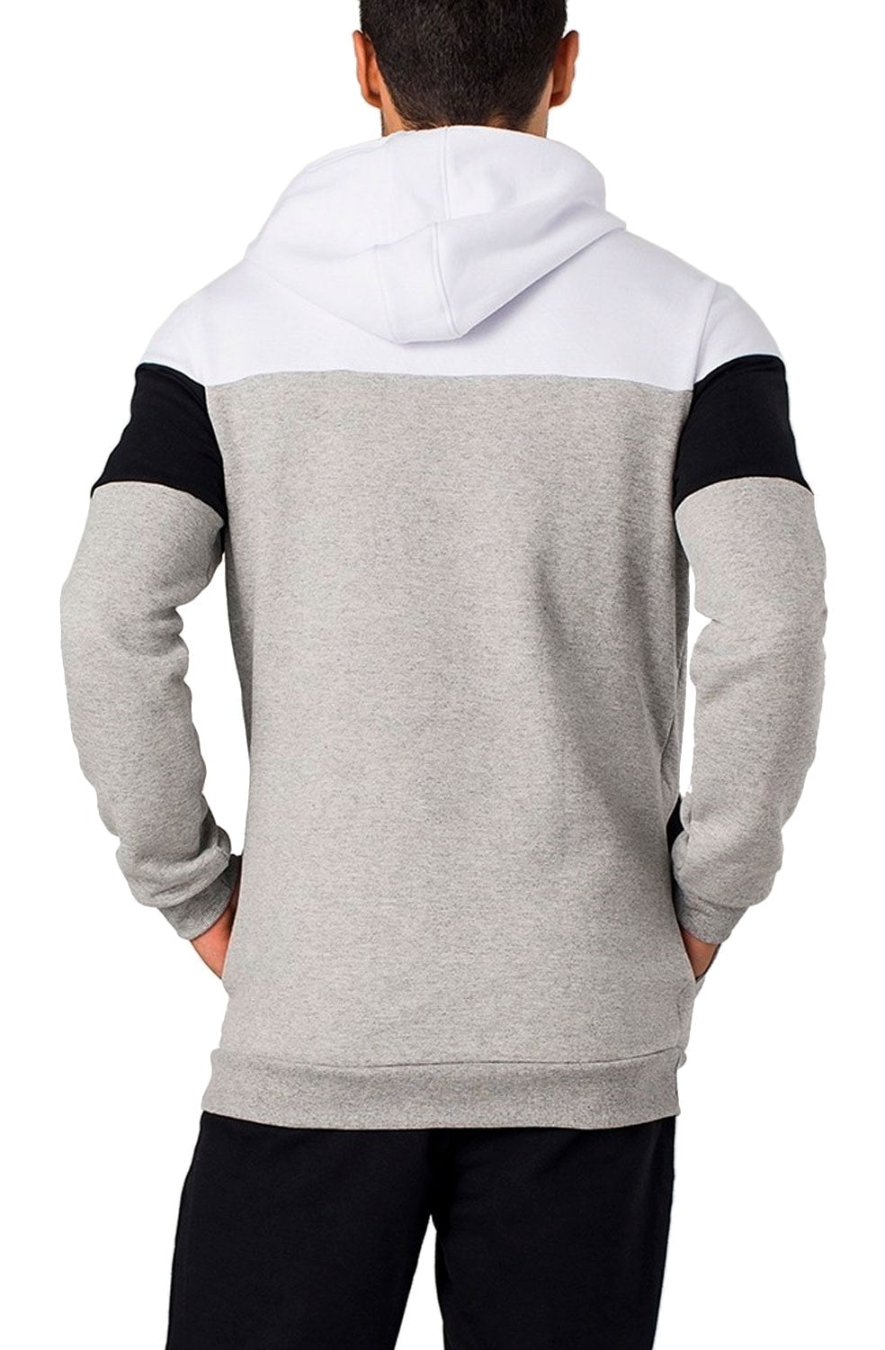 Moletom Fila Block Com Capuz Preto/Cinza - NewSkull