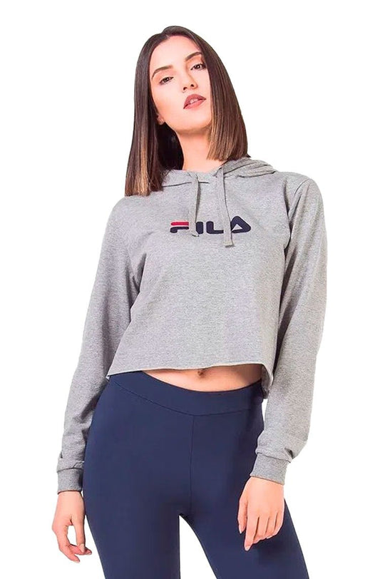 Moletom Fila Easy II Feminino Cinza/Azul - NewSkull