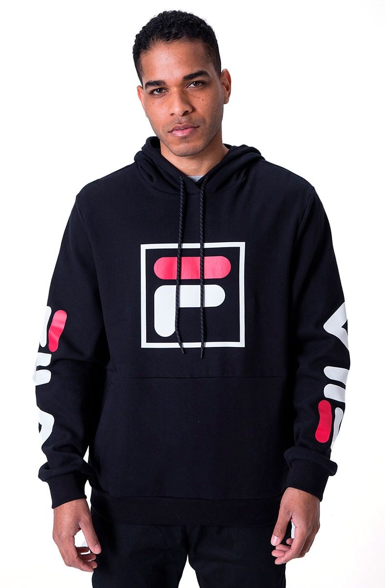 Moletom FILA Fbox Capuz Preto/Preto - NewSkull