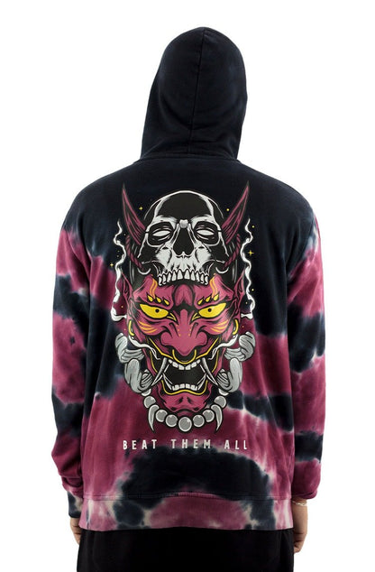 Moletom Impie Beat Them All Tie Dye Preto - NewSkull