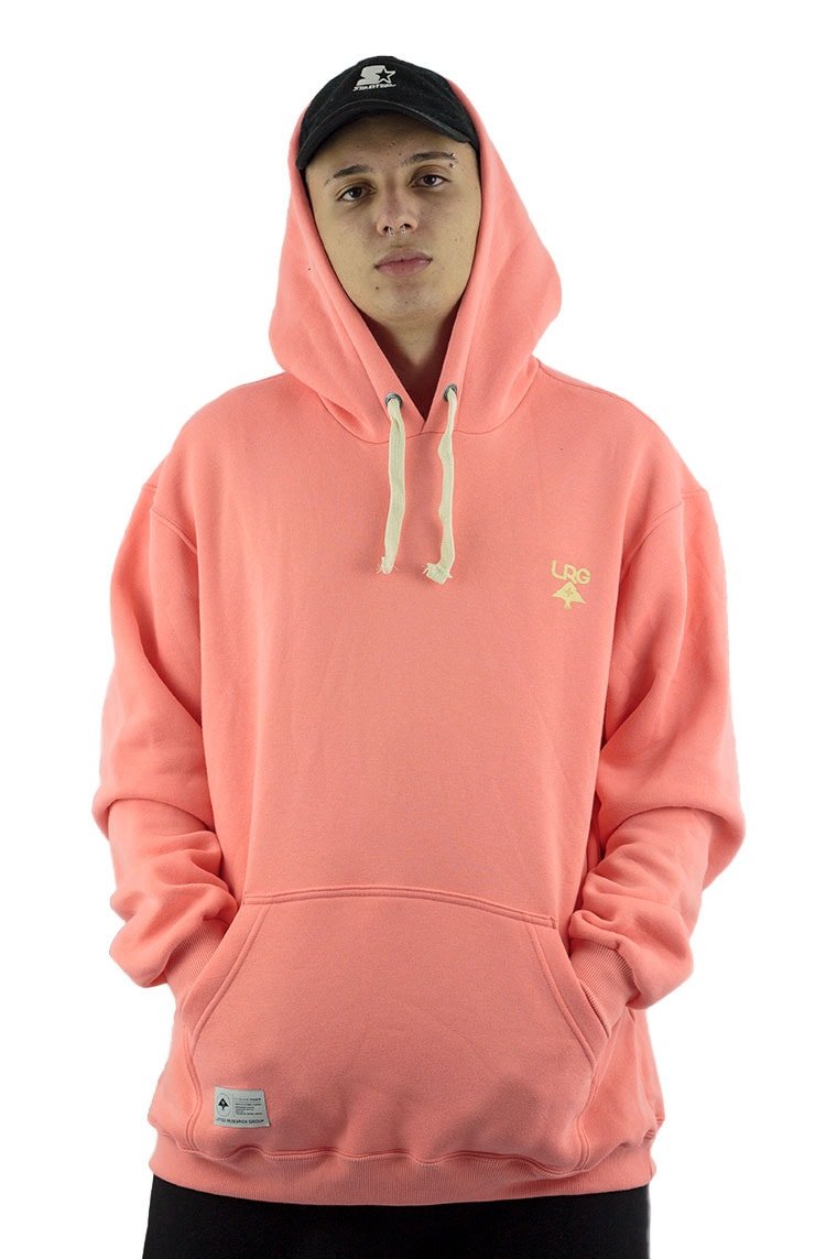 Moletom LRG Canguru Fechado Lockup Extra Salmão/Amarelo - NewSkull