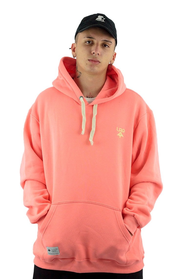 Moletom LRG Canguru Fechado Lockup Extra Salmão/Amarelo - NewSkull