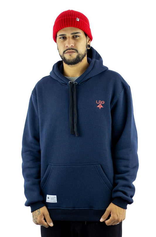 Moletom LRG Canguru Fechado Logo Arvore Azul/Vermelho - NewSkull