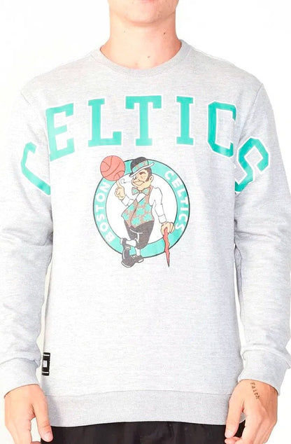 Moletom NBA Fechado Boston Celtics Cinza/Verde - NewSkull