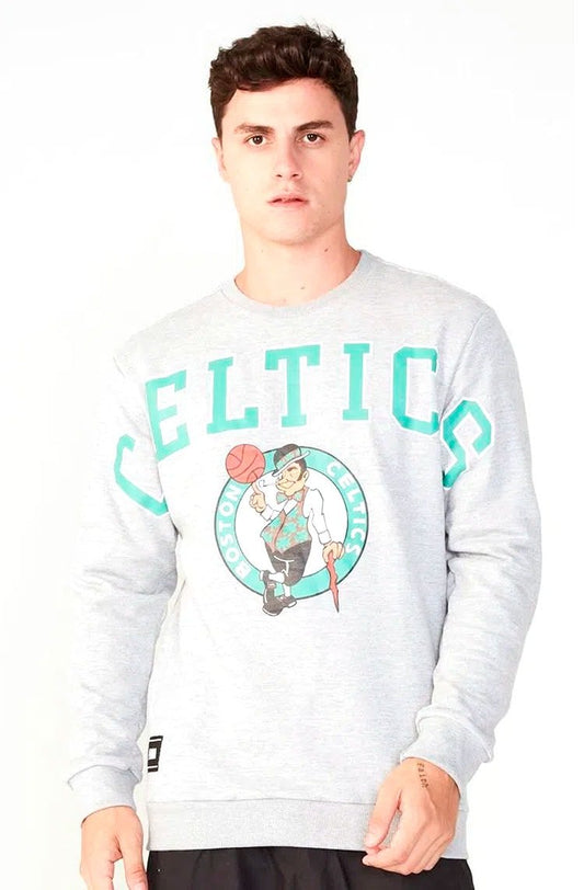 Moletom NBA Fechado Boston Celtics Cinza/Verde - NewSkull