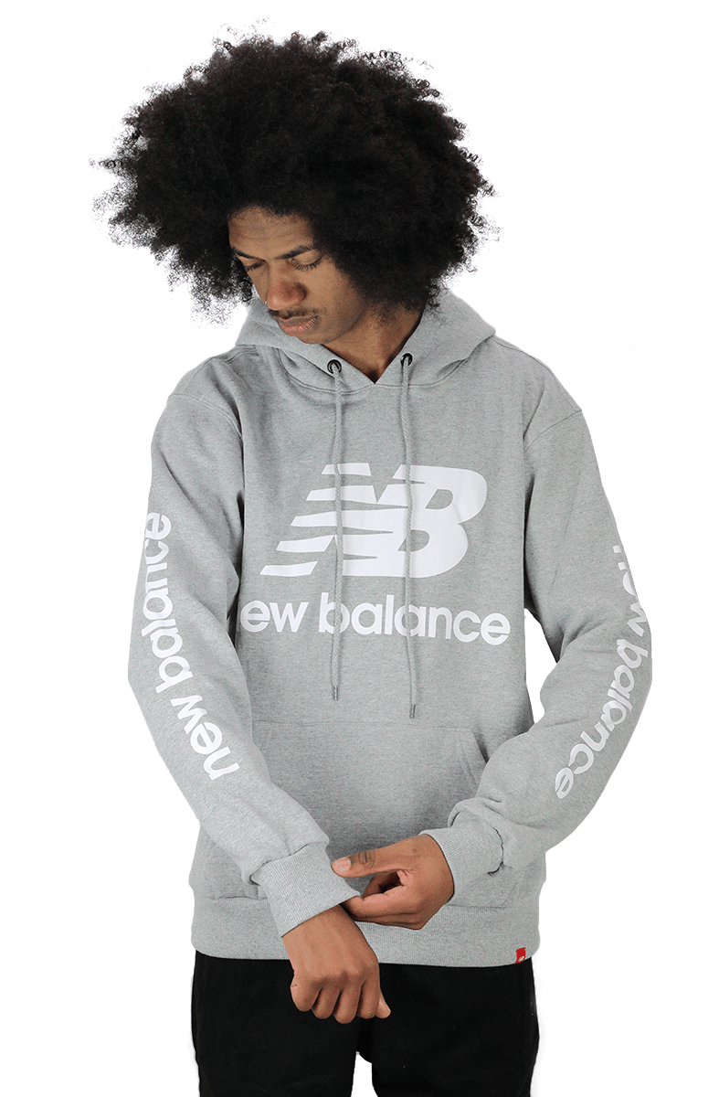 Moletom New Balance Canguru Capuz Cinza - NewSkull