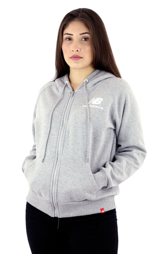 Moletom New Balance Canguru Feminino Capuz Cinza - NewSkull