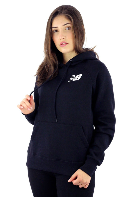 Moletom New Balance Canguru Feminino Capuz Preto - NewSkull