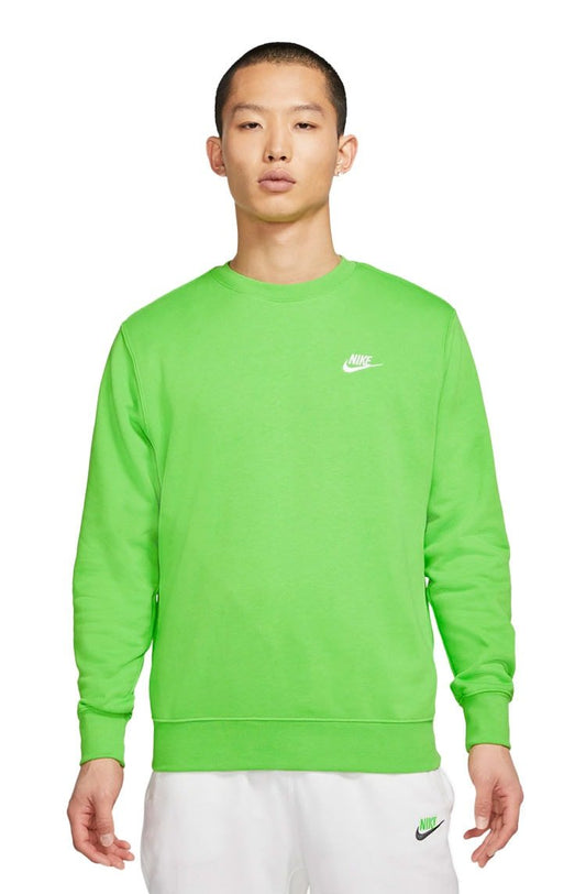 Moletom Nike Club Crew French Verde/Branco - NewSkull
