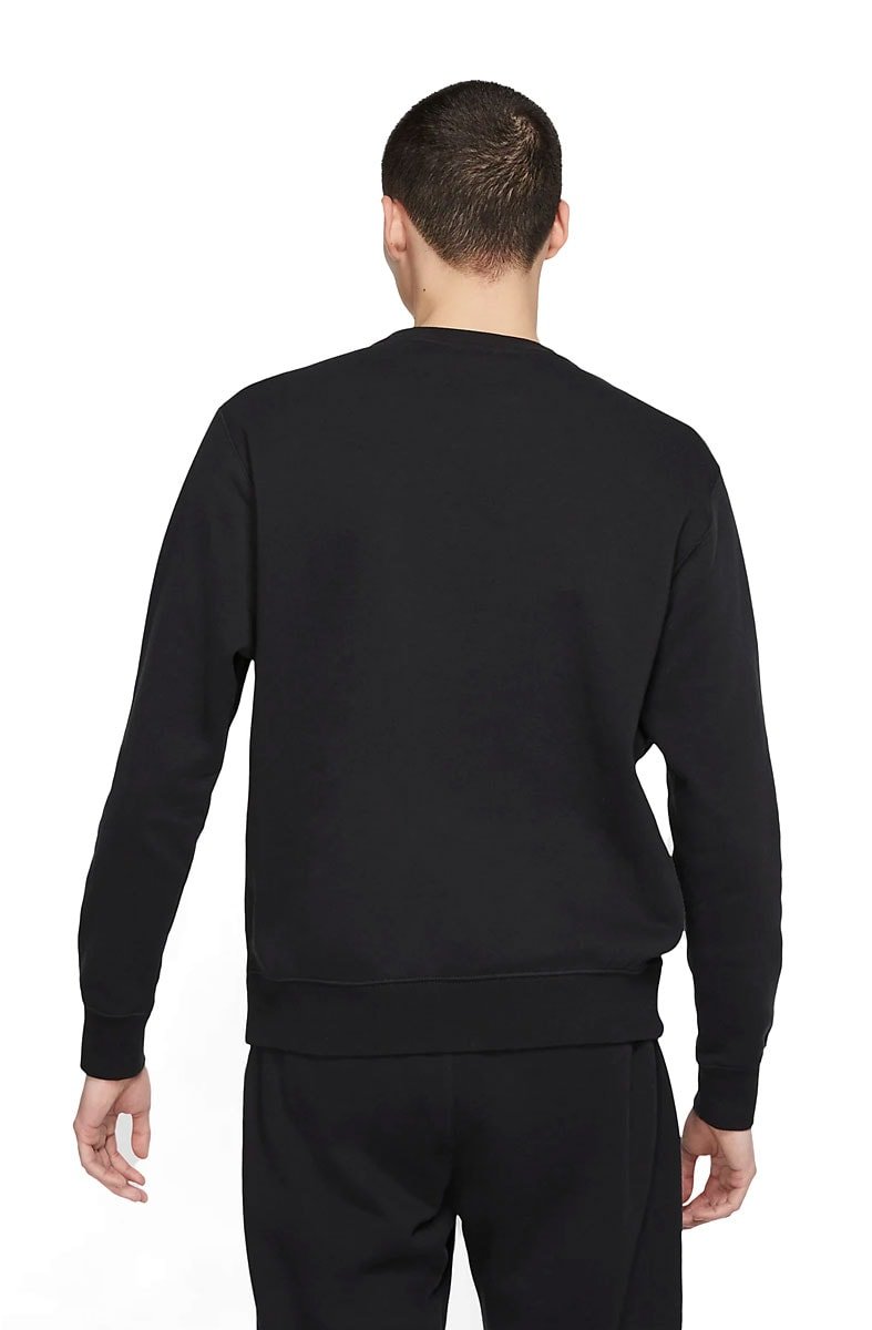 Moletom Nike Club Fleece Crew Careca Preto - NewSkull