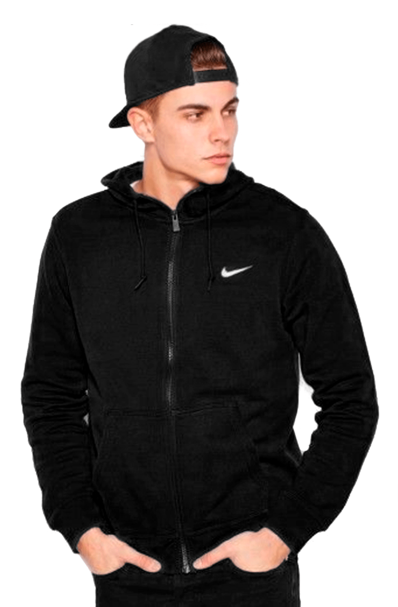 MOLETOM NIKE CLUB FULL ZIPER CAPUZ PRETO - NewSkull