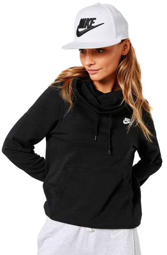 MOLETOM NIKE NSW FUNNEL FEMININO CAPUZ PRETO - NewSkull