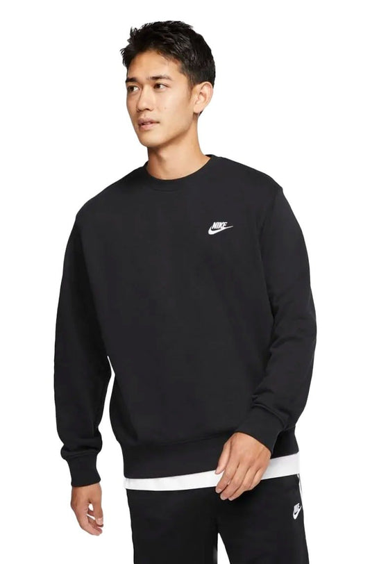 Moletom Nike Sportswear Club Careca Preto/Branco - NewSkull