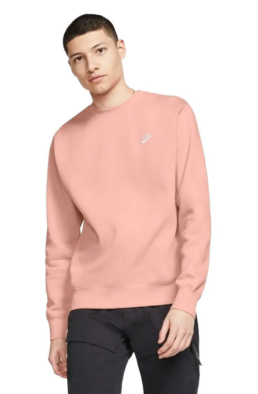 Moletom Nike Sportswear Club Fleece Rosa/Branco - NewSkull
