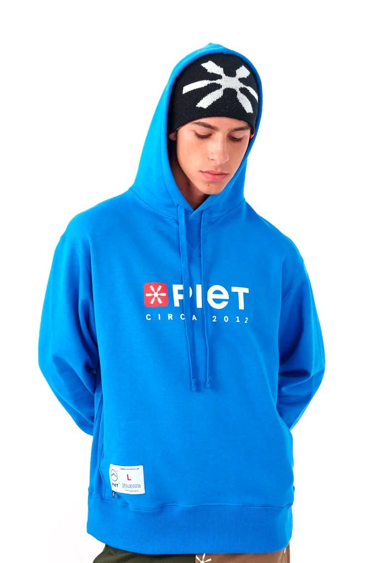 Moletom Piet Circa Hoodie Azul/Branco - NewSkull
