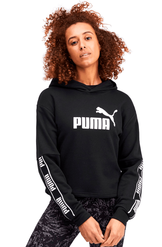 Moletom Puma Amplified Cropped Capuz Feminino Preto - NewSkull