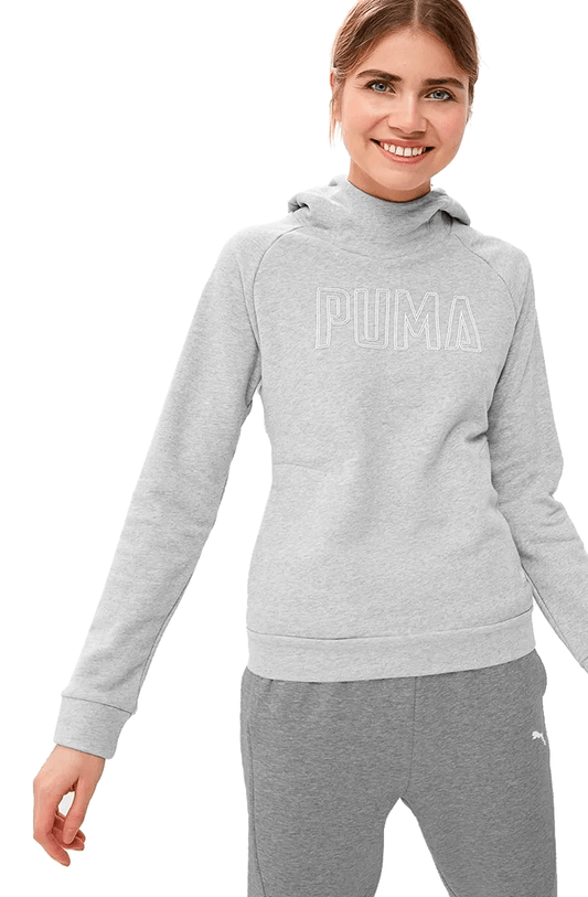 MOLETOM PUMA ATHLETICS FEMININO COM CAPUZ CINZA - NewSkull