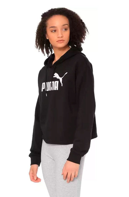 Moletom Puma Cropped Feminino Capuz Preto - NewSkull