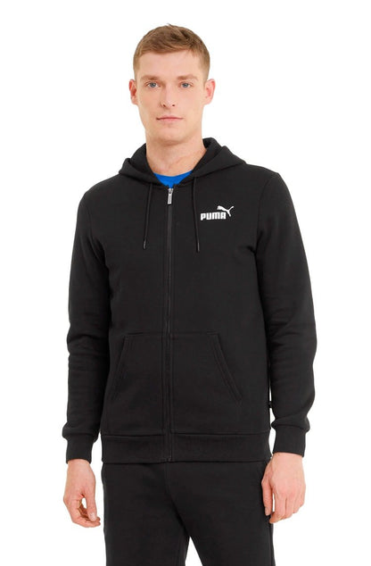 Moletom Puma Essentials Full - Zip Preto/Branco - NewSkull