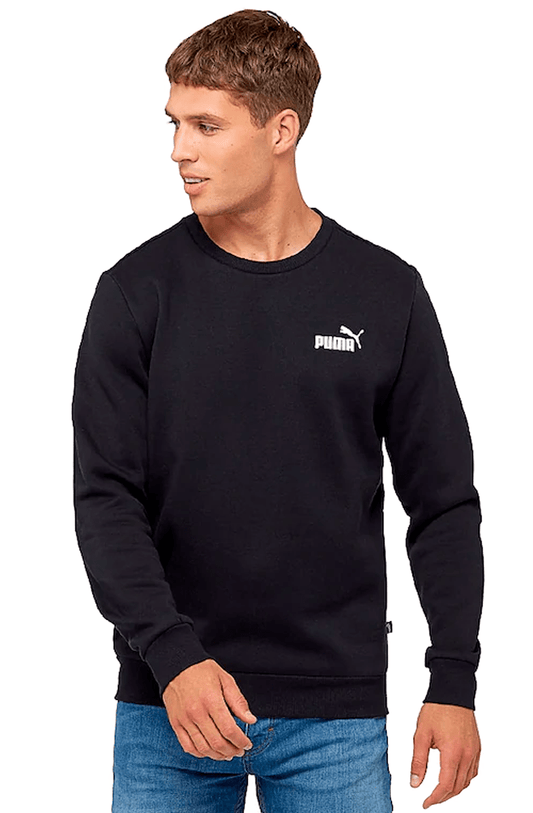 MOLETOM PUMA ESSENTIALS LOGO CREW SWEAT PRETO - NewSkull