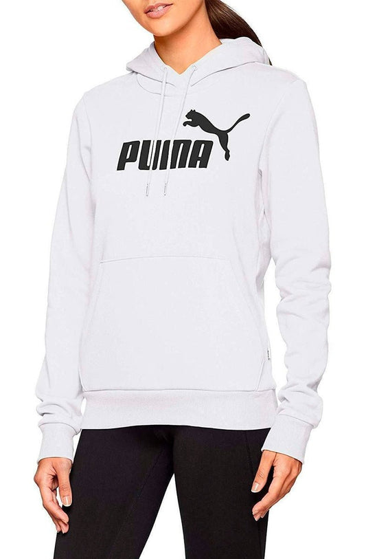 MOLETOM PUMA ESSENTIALS LOGO HOODY FEMININO BRANCO - NewSkull