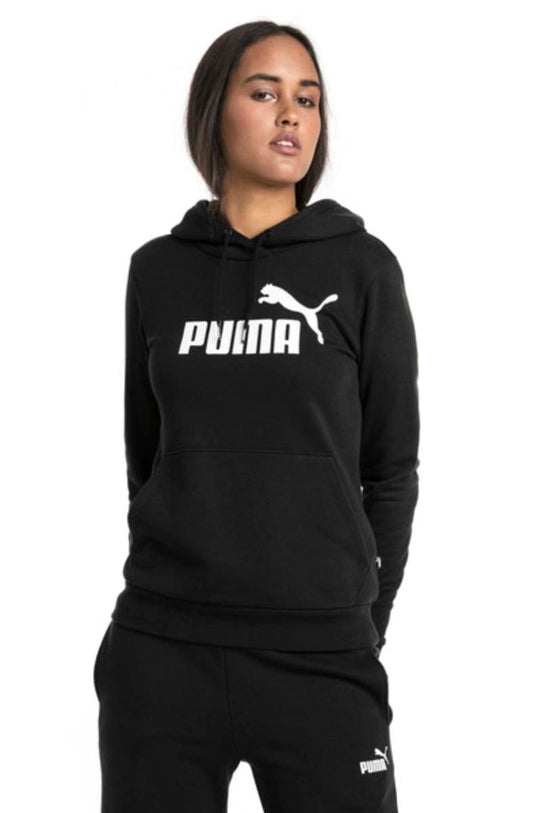 MOLETOM PUMA ESSENTIALS LOGO HOODY FEMININO PRETO - NewSkull