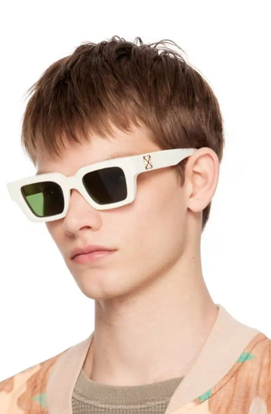 Óculos de Sol Off - White Virgil Sunglasses White/Green - NewSkull