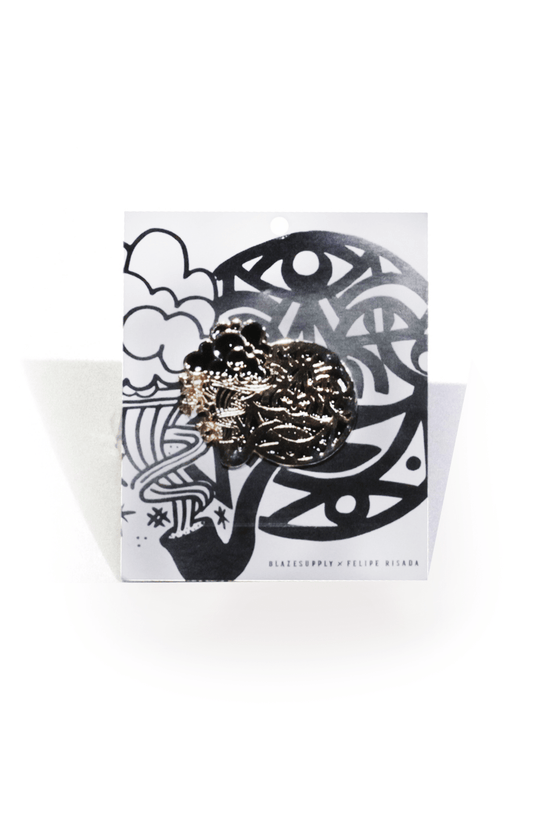 Pingente Blaze Supply X Risada Dourado - NewSkull